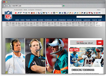 Página web de la NFL