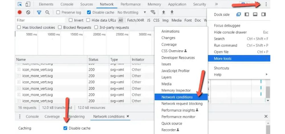 configuraciones clave devtools